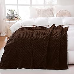 Puncuntex Brown Throw Blanket 90"×90" inches Fuzzy