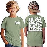 GLIGLITTR in My Double Digits Era Shirt Boys 10th Birthday T-Shirts 10 Years Old Gift Short Sleeve Summer Party Tee Tops