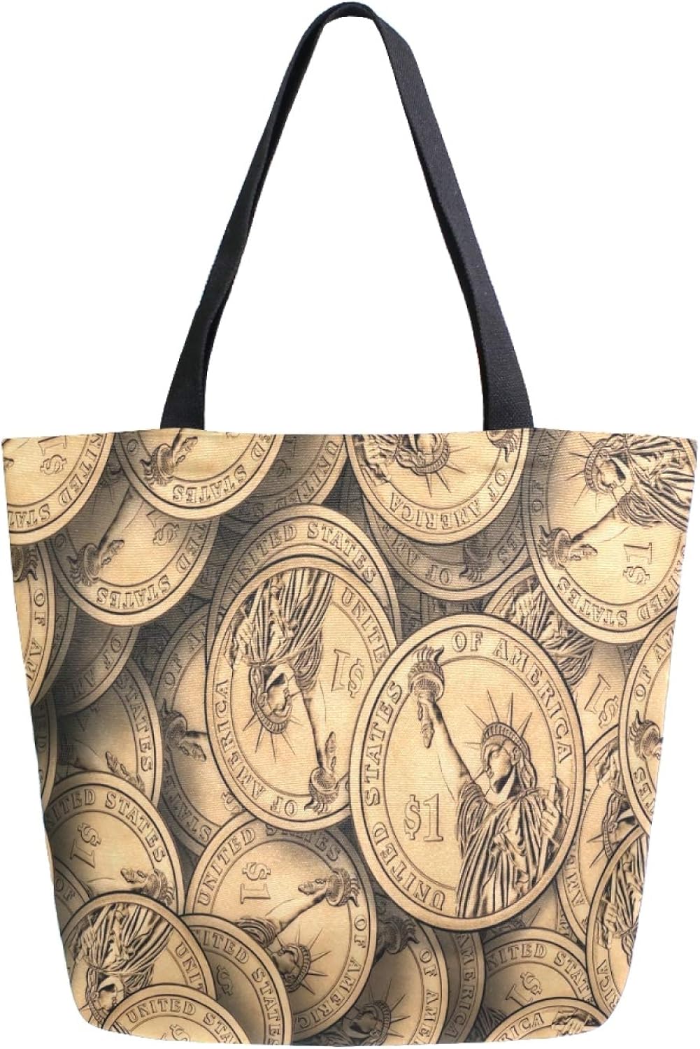 Dollar Currency Money Us Canvas Tote Bag Tote Shopping Bag