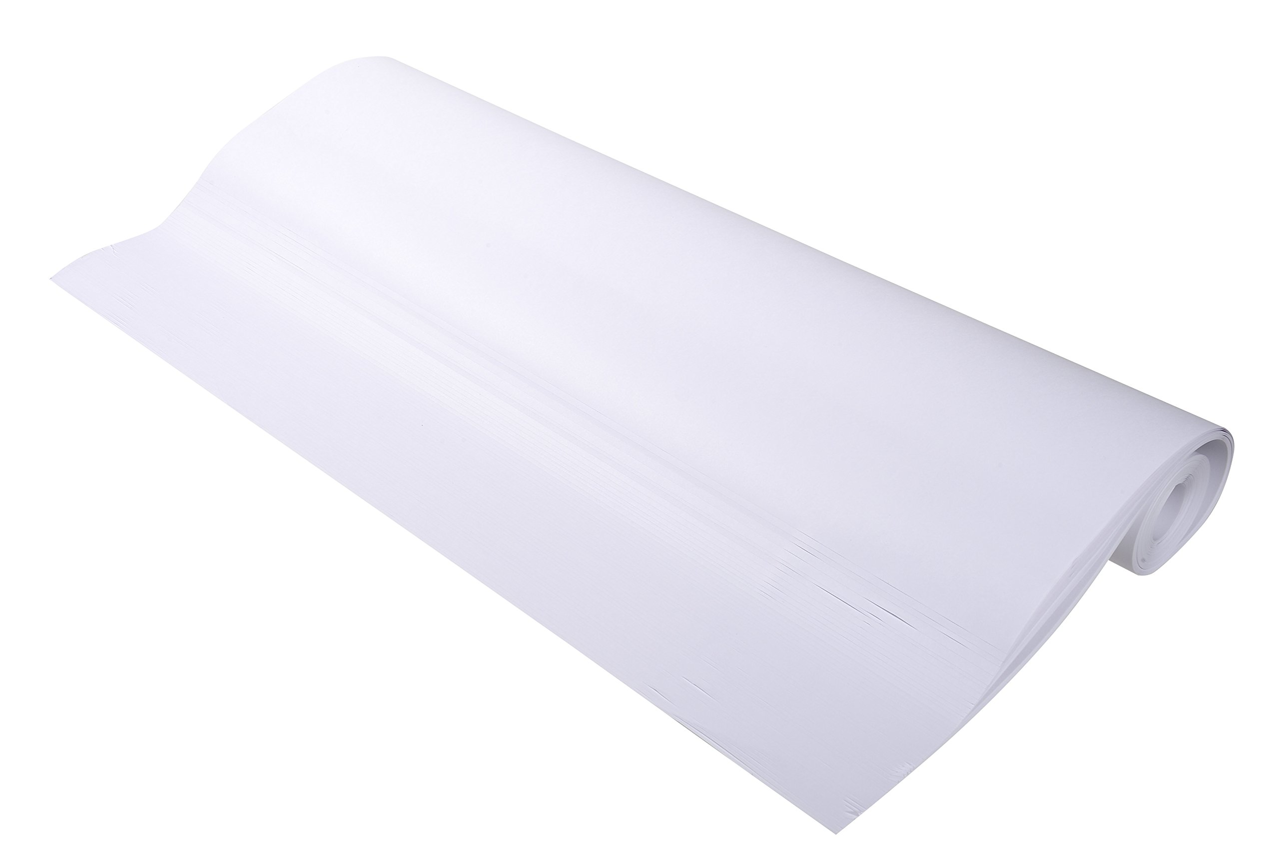 Exacompta - Ref 36651E - Rolled Flipchart Micro-Perforated Refill Pad (50 Sheets per Pad) - 65 x 100cm in SIze, Plain & Unruled, 70gsm White Paper, Bleed-Resistant
