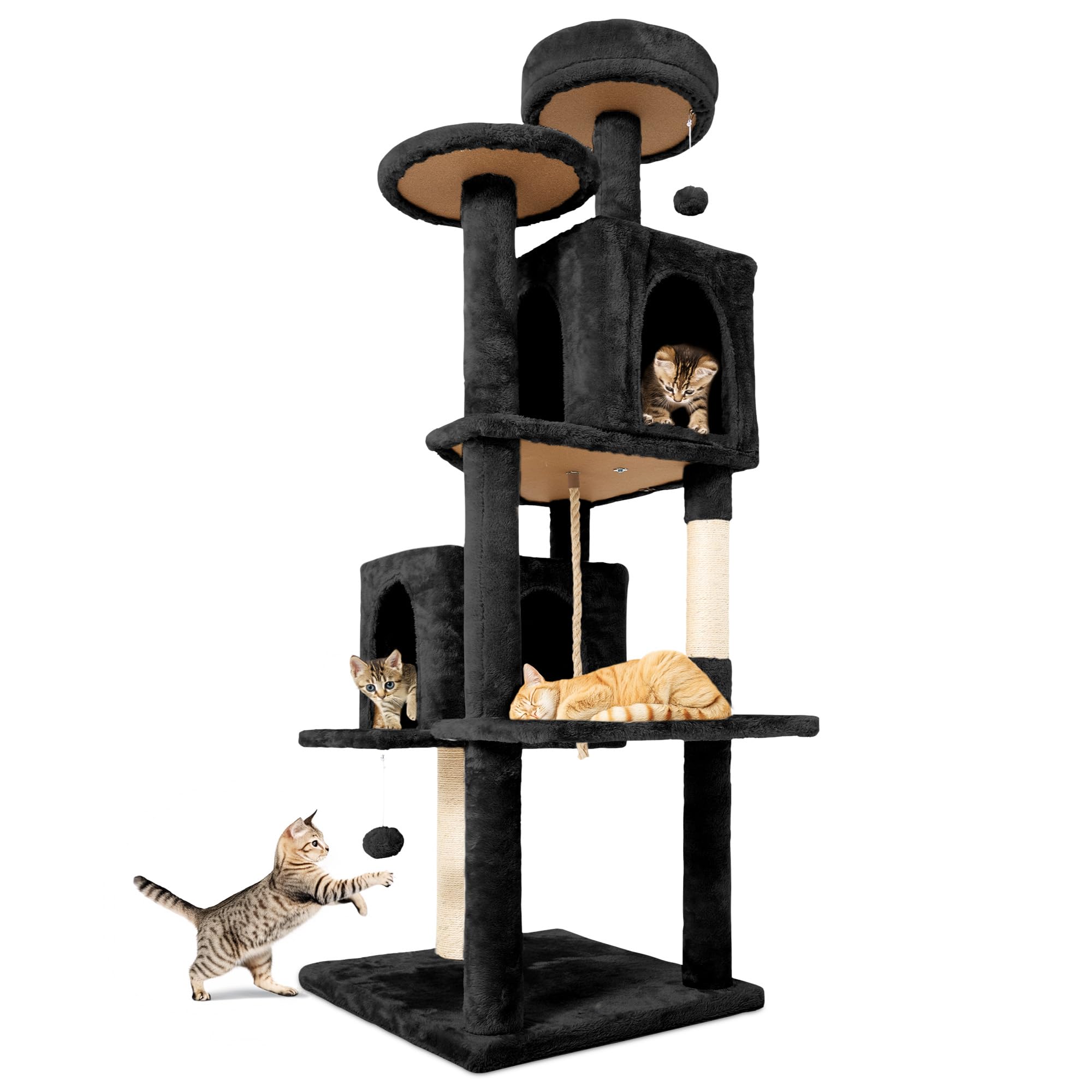 TSCOMON 58.5inch Large Cat Tree Tower Condo for