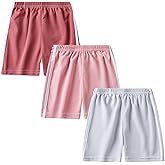 Jagrove Toddler Boys Girls Active Running Shorts 3 Pack Kids Athletic Short Pants Lightweight Summer Sport Jogger Shorts