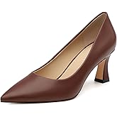 SHOWFOREST Women's Pointed Toe Pumps Comfortable Slip on High Heels Closed Toe Professional Pumps with 2.5" Stiletto Heel Wedding Office Dress Shoes for Evening Party