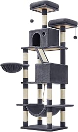 Feandrea Cat Tree 206 cm Large Tower with 13 Scratching Posts PCTR190G01V1