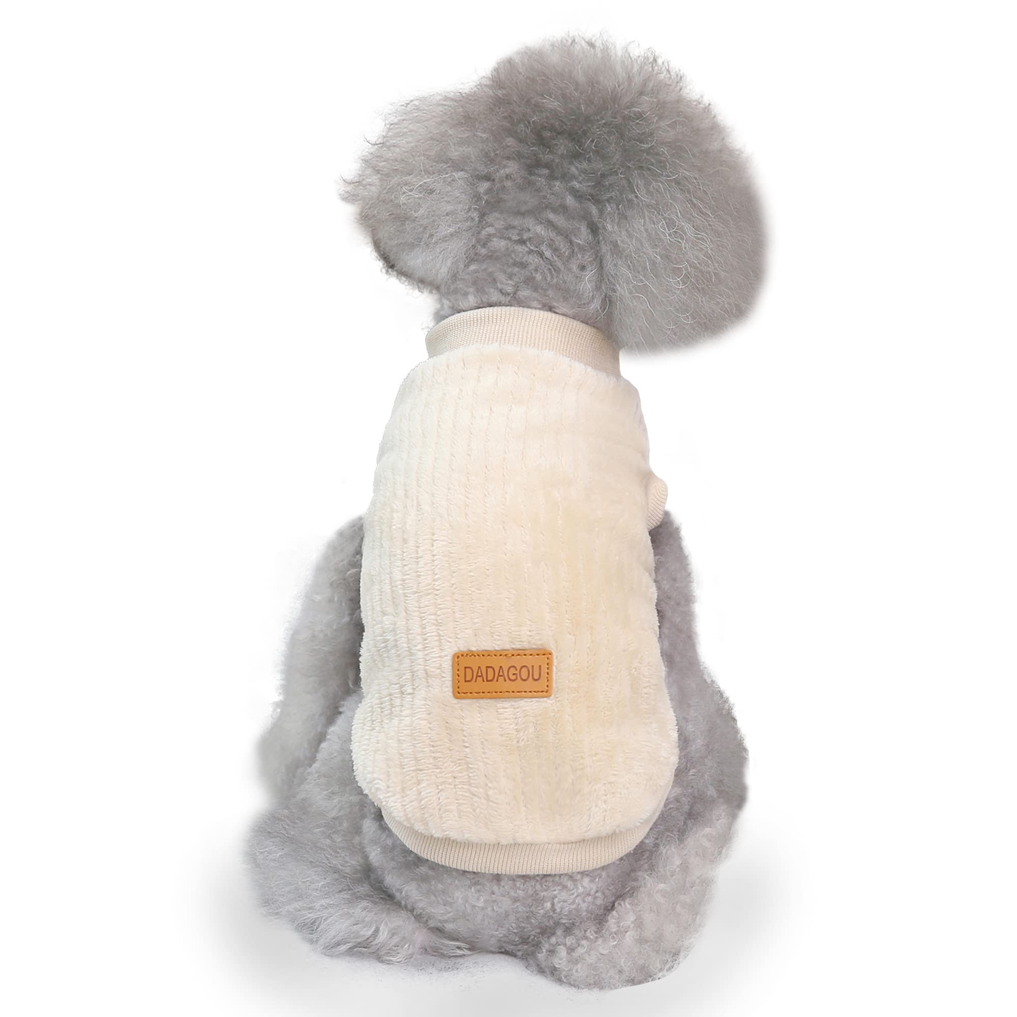 YAODHAOD Dog Clothes Pet Plush pullover Dog Sweater Soft Thickening Warm Pup Dogs Shirt Winter Puppy Sweater for Dogs Cats (apricot, XL)
