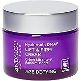 Andalou Naturals Hyaluronic DMAE Lift & Firm Skin Cream | Anti Aging Face Moisturizer With Hyaluronic Acid |Helps Reduce Fine Lines & Wrinkles | 1.7 oz