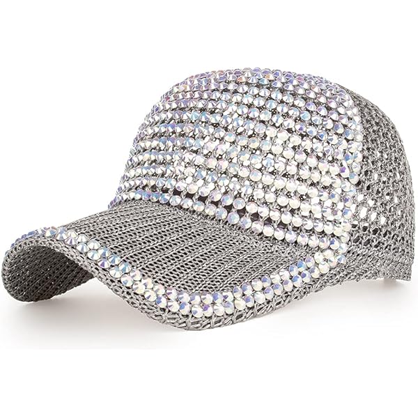 Generic Solid Bling Baseball Cap Hat for Women Adjustable  display picture 3