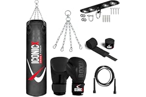 Adults Punching Bag Unfilled Boxing Bag Suitable Boxing Heavy-Duty Punching Bags for Adults with All Accessories for MMA Kick