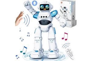 Robot Toys for Kids - Smart Talking Voice Remote Control Robot, Gesture Sensing Programmable Emo Robot Toy for Age 3 4 5 6 7 