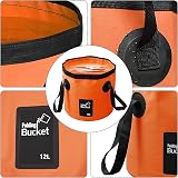 KAHEIGN 12L Folding Water Bucket Portable Collapsible Wash Basin Camping view 3