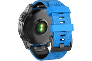 MYSNBKN Compatible with Garmin Fenix 7X Band, 26mm Soft Silicone Watch Band Replacement for Fenix 5X/Fenix 6X/Fenix 5X Plus/Fenix 6X Pro/Fenix 3/Fenix 3HR Smartwatch