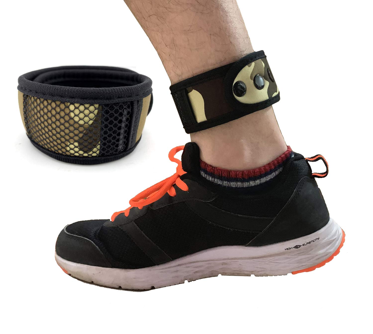 KOSTOO Adjustable Arm&Ankle Button WristBand Straps with Mesh Pouch for ONE/Flex 2/ALTA/ALTA HR/Garmin Vivofit/2/3/4/JR Fitness Tracker Wristband (11inch)