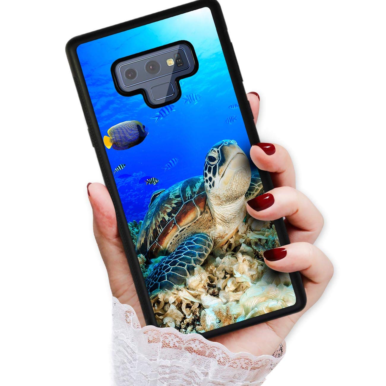 for Samsung Note 9, Galaxy Note 9, Art Design Soft Back Case Phone Cover, HOT12944 Swimming Turtle in Sea 12944