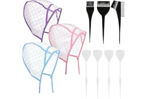Highlight Cap Silicone Highlights Cap and Hook Highlighting Kit Frosting Highlighting Dye Cap Hair Coloring Caps for Salon Ha