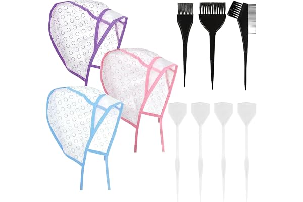 Highlight Cap Silicone Highlights Cap and Hook Highlighting Kit Frosting Highlighting Dye Cap Hair Coloring Caps for Salon Ha