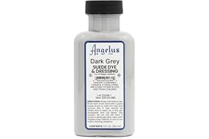 Angelus Brand Suede & Nubuck Dye & Dressing w/Applicator - 3 oz, Dark Grey