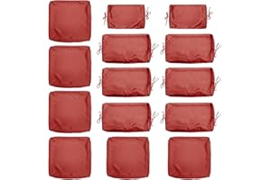 Kimunuk 14 Pcs Outdoor Cushion Slipcovers Outdoor Patio Cushion Covers Replacement Waterproof with Zipper for Outdoor Furniture, Patio Sofa Couch 3 Sizes, Covers Only