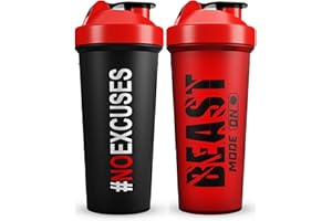 CUSHIO -5 PACK- Shaker Cups for Protein Shakes | Motivational Protein Shaker Bottles for Protein Mixes | Protein shaker Cups | Shaker Bottles for Smoothies | Dishwasher Safe Shaker Cups (ChromaCup)