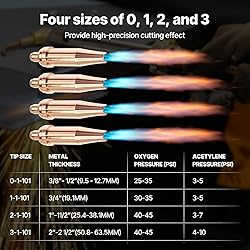 JZWELD 4 Pieces 1-101 Series Acetylene Cutting