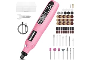 LUFF Rotary Tool | 3.7V Cordless Rotary Tool Kit, 2.0Ah Li-ion Battery USB Charging 68 Accessories Power Rotary Tools,5 Speed Mini Rotary Tool Cordless Ideal for Light DIY Projects and Precision Work