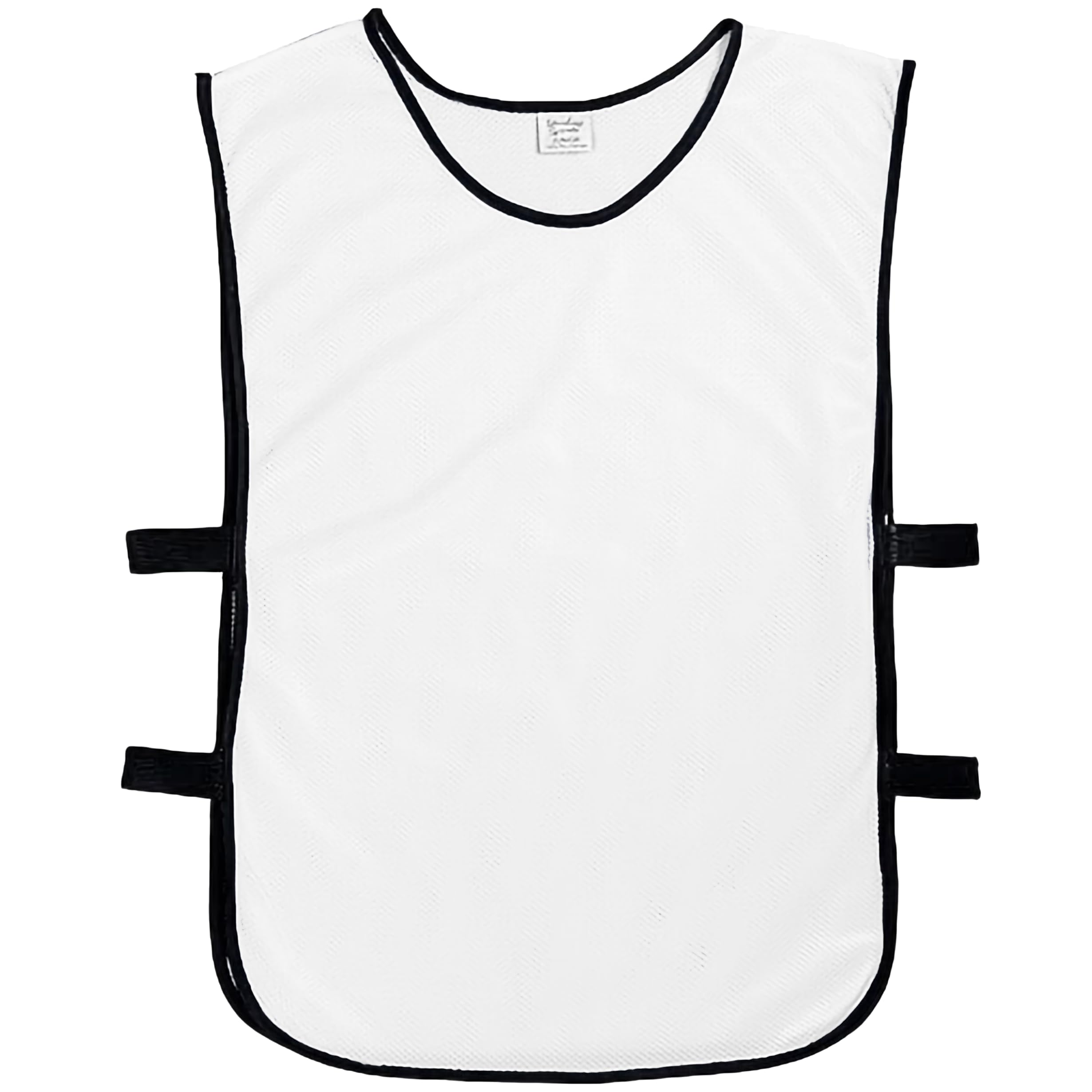 Sterling Sports 12 X Football Training Bibs For Adults - Ideal Football Bibs Adult For Basketball, Soccer, Netball, Cricket & Rugby Training Equipment - Perfect Sports Vest (Junior, White)