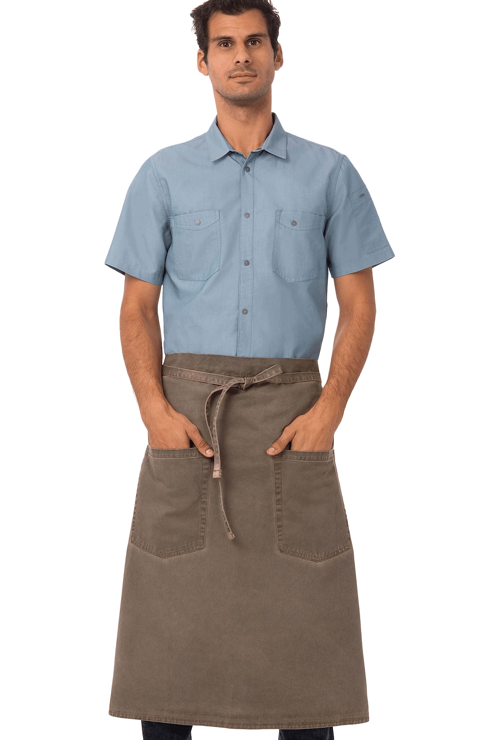 Chef Works ALWAQ024-EAB-0 Dorset Antique Bistro Apron Earth, Brown