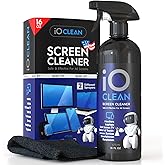 Screen Cleaner Spray (16oz) – Best Large Cleaning Kit for LCD LED OLED TV, Smartphone, iPad, Laptop, Touchscreen, Computer Mo