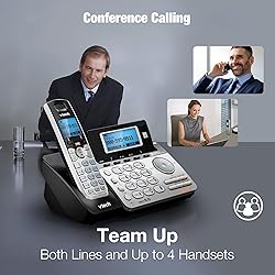 VTech 2-Line Cordless Phone for Small Business or