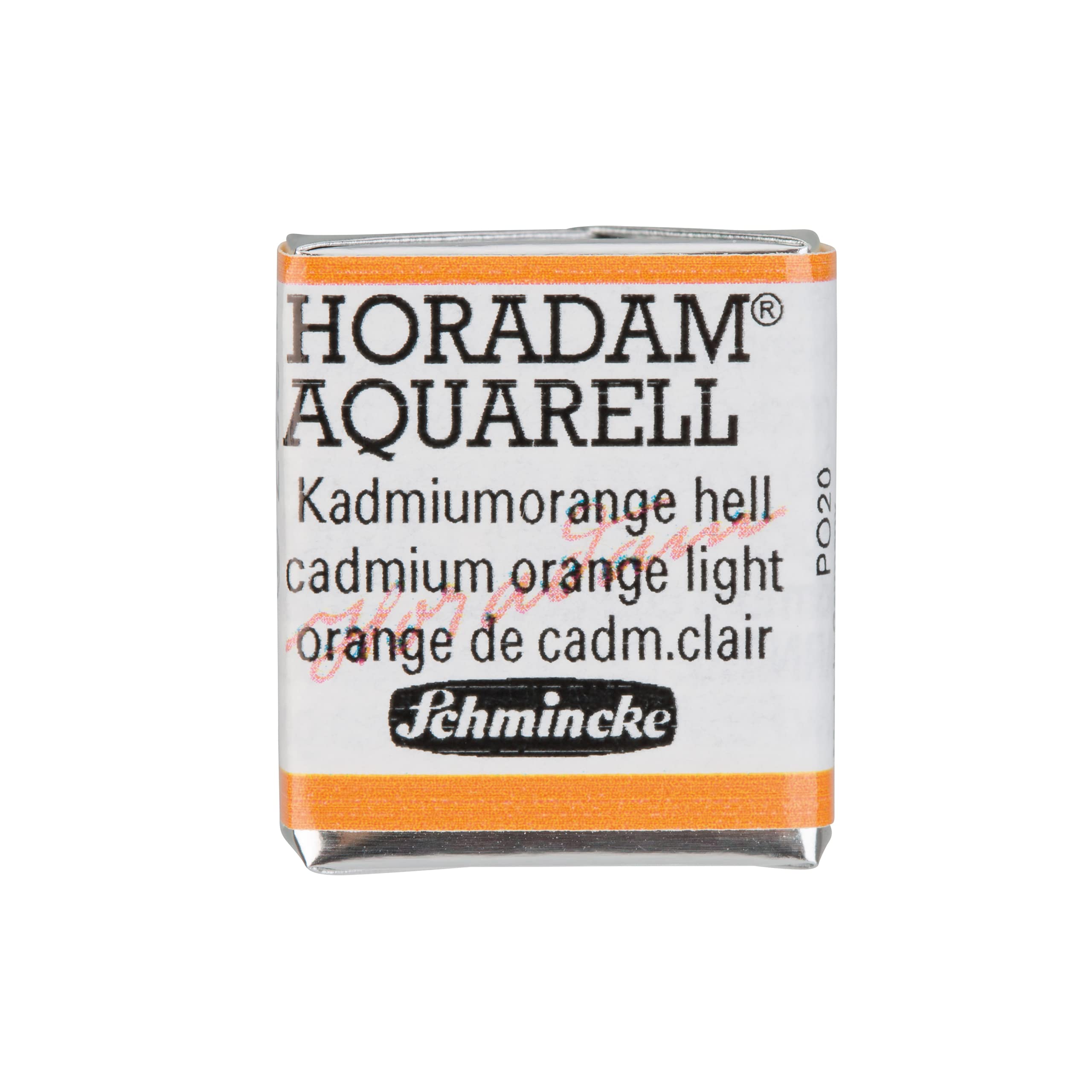 Schmincke - HORADAM® AQUARELL - finest artists' watercolours, 227 cadmium orange light, 14 227 044, 1/2 pan — image 1