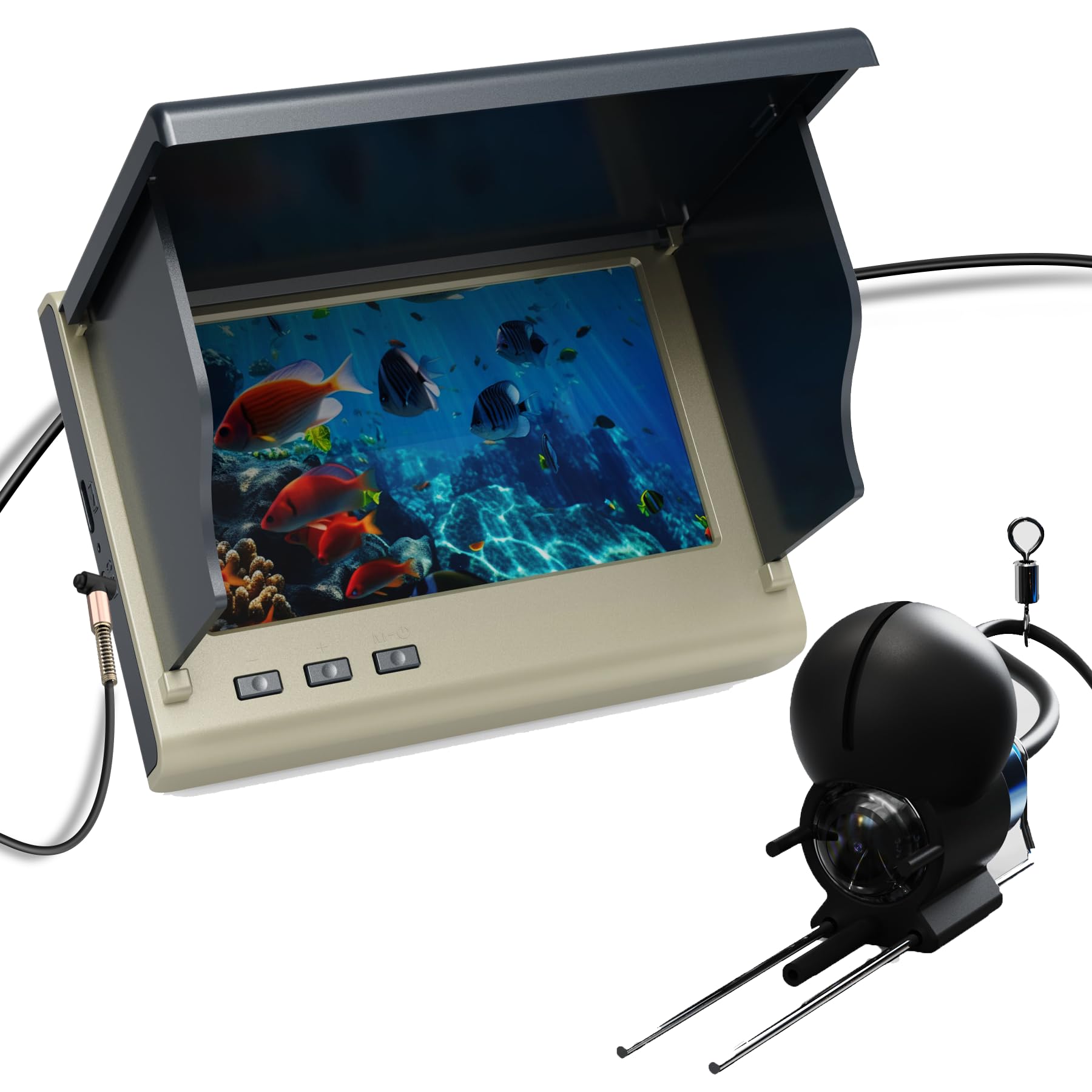 ZXBVSU Underwater Fishing Camera with Night Vision & 4.3