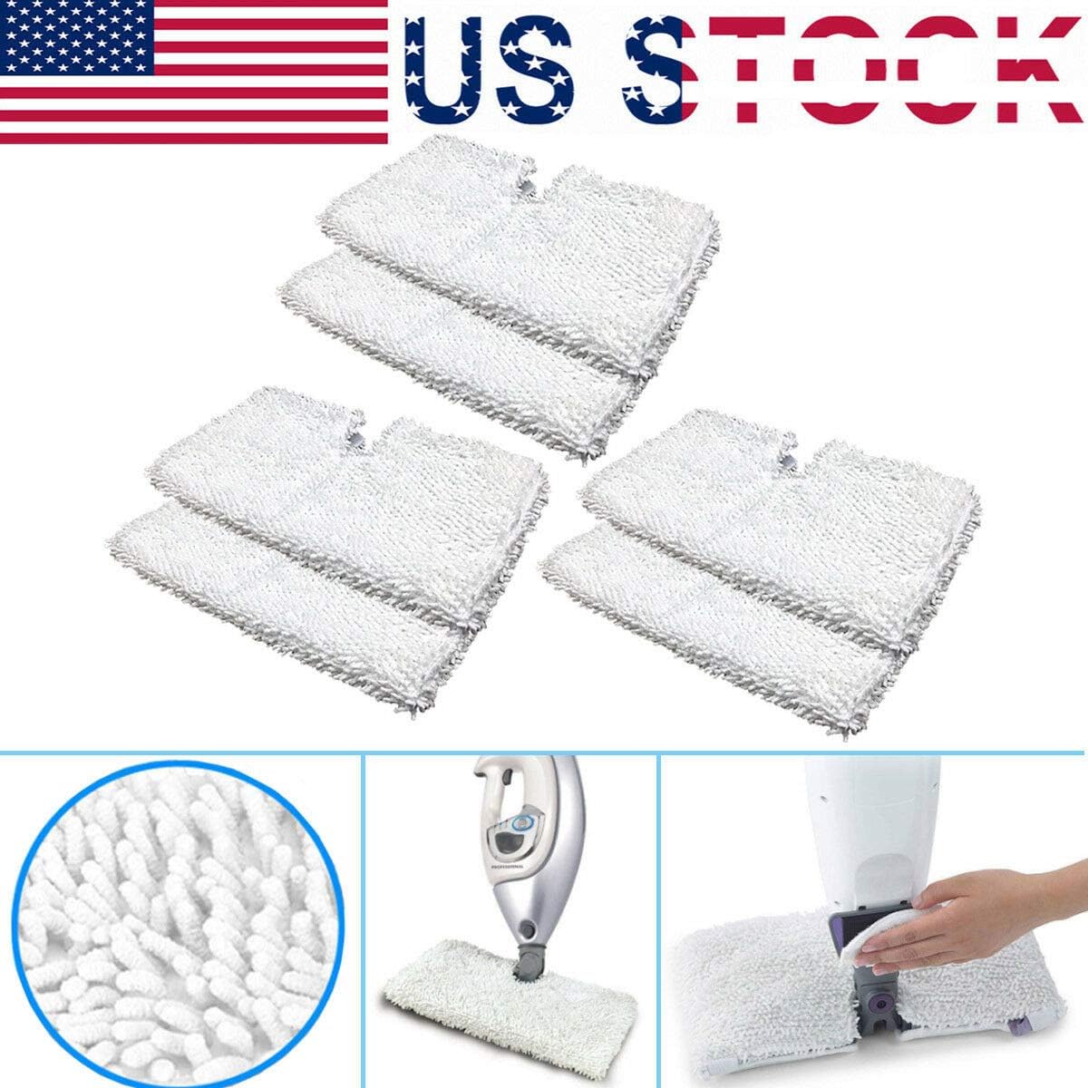 Eztronics CorpReplacement Shark S3601 Steam Mops, 6Packs Pocket Microfiber Pads for Shark S3500 Series S3501 S3550 S3901 S3801 SE450 Lift Away Professional Vacuum Cleaners