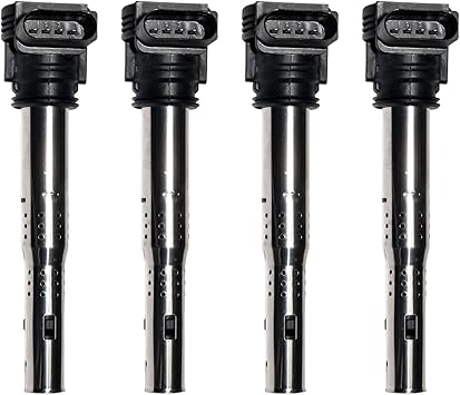 Amazon Com Set Of 4 Ignition Coils Compatible With Audi A4 A5 Quattro Volkswagen Cc Jetta 1 4l 1 8l 2 0l 2 4l 3 0l C1627 Uf575 06f905115 Automotive