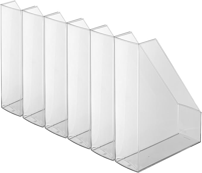 Herlitz 1966811 Stehsammler A4-C4, hochglanz transparent, glasklar, Kunststoff (6er Pack)