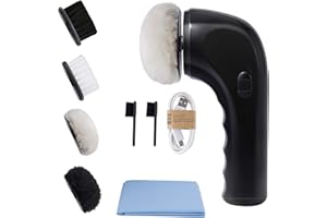SANSENT Electric Shoe Cleaner Brush, Electric Shoe Polisher Brush Shoe Shiner Dust Cleaner Portable Leather Cleaner Care Kit for Shoes
