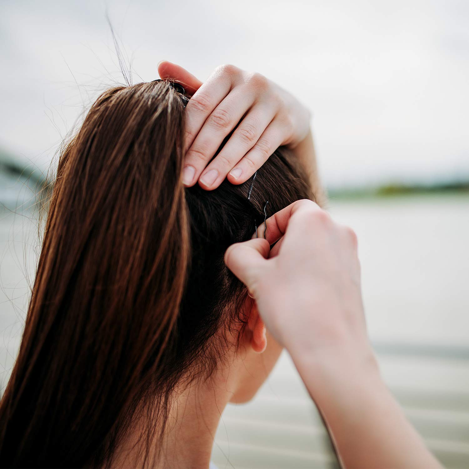 200 Pieces Bobby Pins Hair Styling Pins Assorted Size Hair Pins with Clear Storage Box, Black and Brown : Beauty