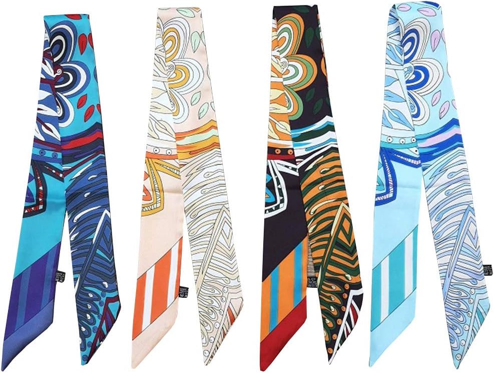 IMLECK Narrow Handbag Handle Wrap Ribbon Neckerchief Hair Head Band Scarf for Women