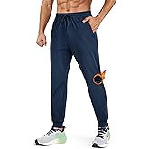 MAGCOMSEN Men's Fleece Lined Winter Warm Pants Water Resistant Active Running Gym Joggers Sweatpants with Zipper Pockets