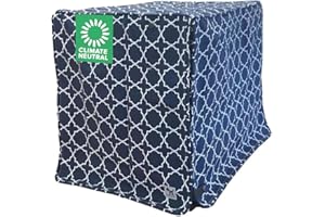 Molly Mutt Romeo & Juliet Dog Crate Cover, 100% Cotton Canvas Cover with 2 Roll-Up Panels, Ideal for Dog or Cat Crate, Durable, Washable, and Free of Harmful Chemicals, 36" x 24" x 27"