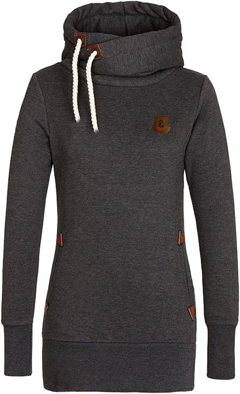 Fidella Womens Oblique Zip-up Hoodie Sweatshirt Top