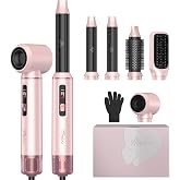 Atopskins 5-in-1 Blow Dryer Brush &amp; Auto-Wrap Air Styler Set | Hot Air Styler with Auto-Wrap Curlers, Volumizing Round Brush &amp; Hair Dryer Brush for Wet to Dry Styling