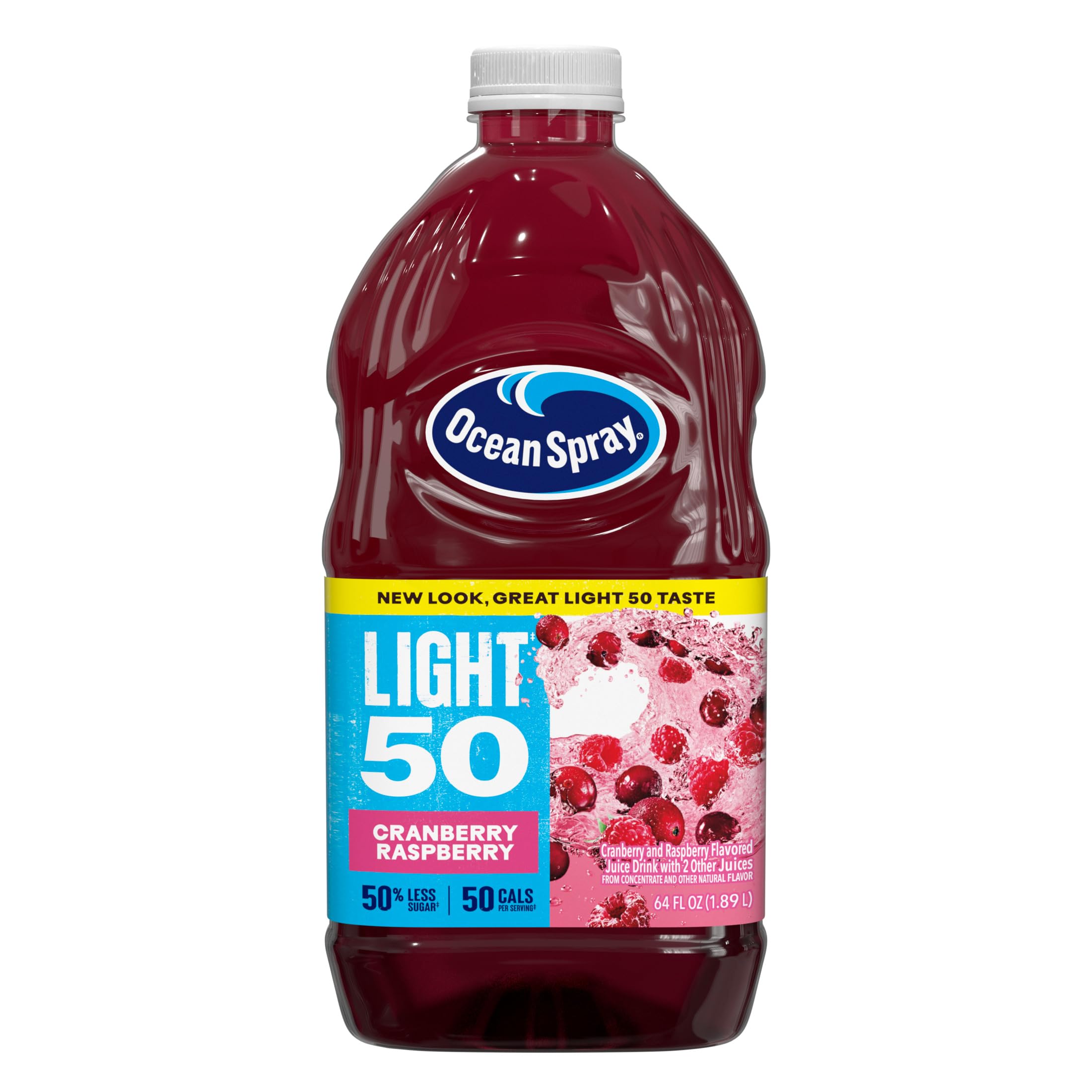 Ocean Spray® Cran-Raspberry50™ Cranberry and Raspberry Juice Drink, 64 Fl Oz Bottle (Pack of 6) Image
