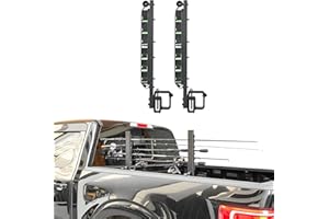 JOYTUTUS Truck Bed Fishing Rod Holder | 6-Rod Capacity | Secure Clamp-On Design | Fits Truck Bed & Boats | Horizontally or Vertically Place