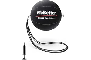 MeBetter Golf Smart Ball Swing Trainer for Beginners, Inflatable Golf Training Aid with Pump and Adjustable Lanyard, Swing Te