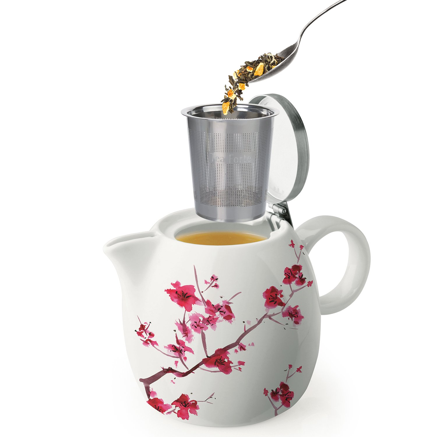 Tea Forte PUGG Ceramic Teapot Infuser Set with Loose Lea Tea Steeping Basket and 663199206624 eBay