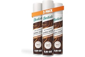 Batiste Dark Dry Shampoo, Waterless shampoo, 3.81oz 3 pack
