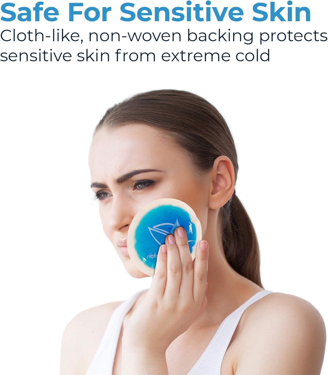 NatraCure 4" Circle Gel Ice Packs - 5 Pack Blue (Small Reusable Round Gel Cold Packs for kids injuries, breastfeeding, wisdom teeth, first aid, headaches, sinus and pain relief, tired eyes, arthritis): Health & Personal Care