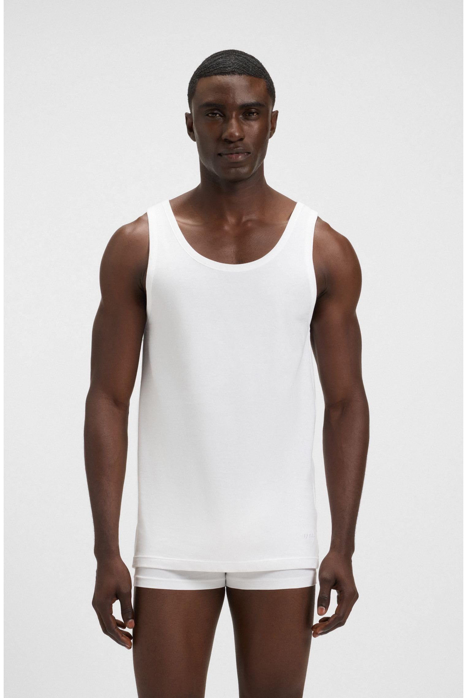 BOSS Herren 3p Co Tank Top, New - White100, L EU 2