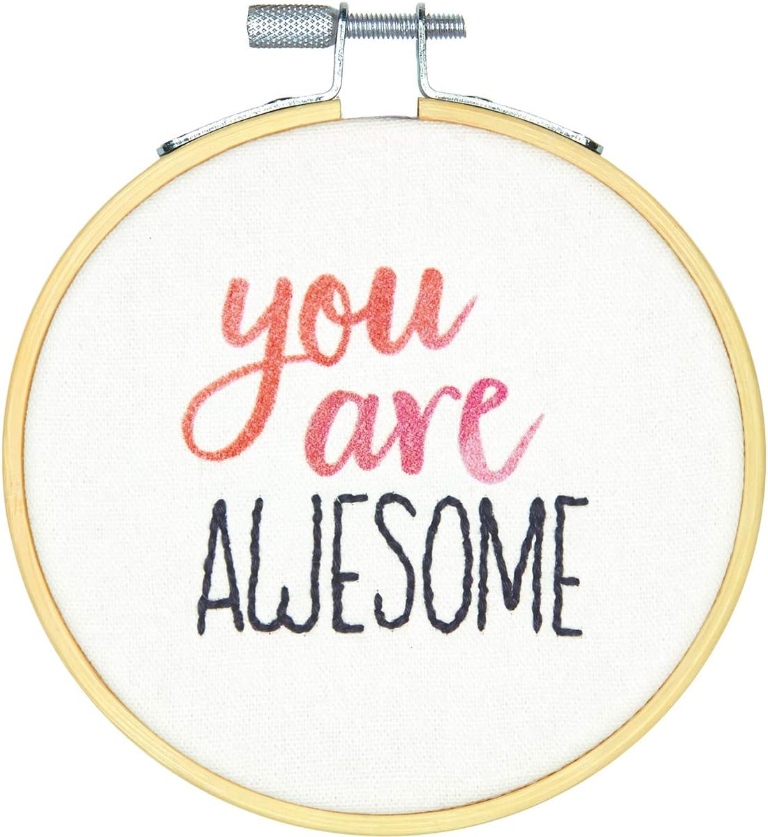 DIMENSIONS Embroidery Kit with Hoop: Crewel: You are Awesome, Various, One - Image 3