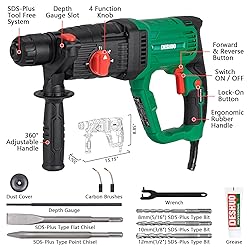 Deshuo 1" SDS-Plus Lightweight Rotary Hammer