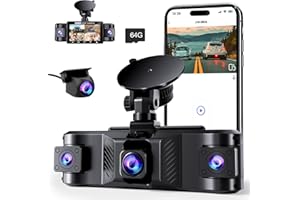TEHCLIFE 4 Channel 2.5K Dash Cam Front Rear Left Right, 170° Wide Angle Car Dash Camera with 5GHz WiFi & App Control, G-Sensor, Super Night Vision, 24H Parking Monitor, Loop Recording, 64GB SD Card Included